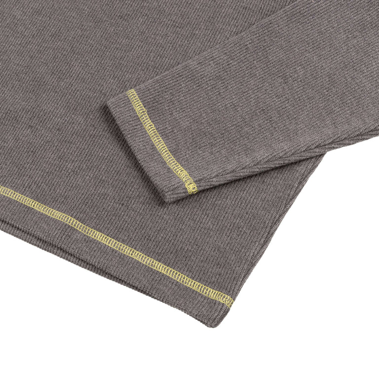 Metalwood Contrast Stitch 1/4 Zip Pullover - S / Charcoal - 4