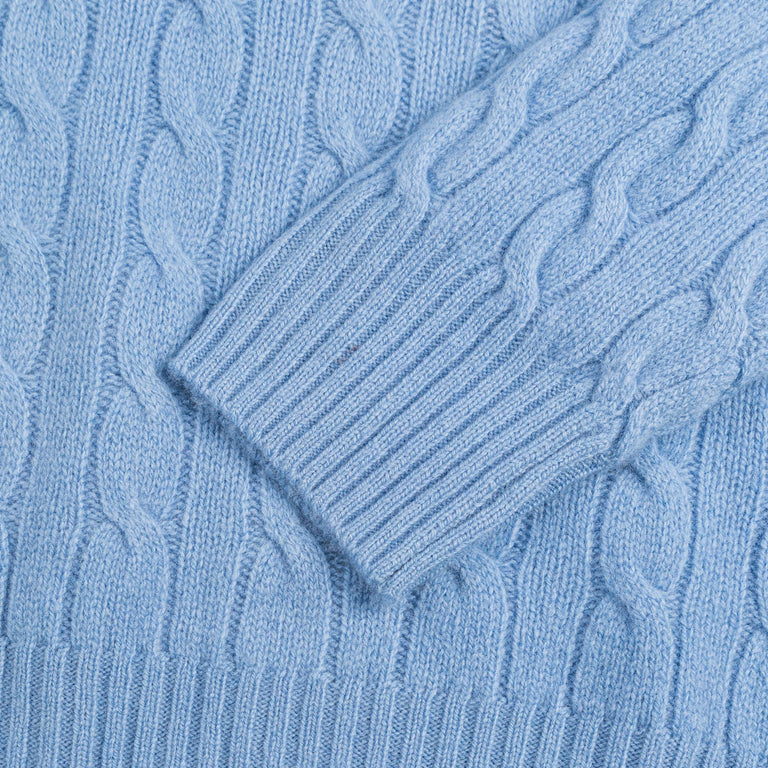 Polo Ralph Lauren Cable-Knit Wool-Cashmere Sweater - XXL / New Litchfield Blue - 3