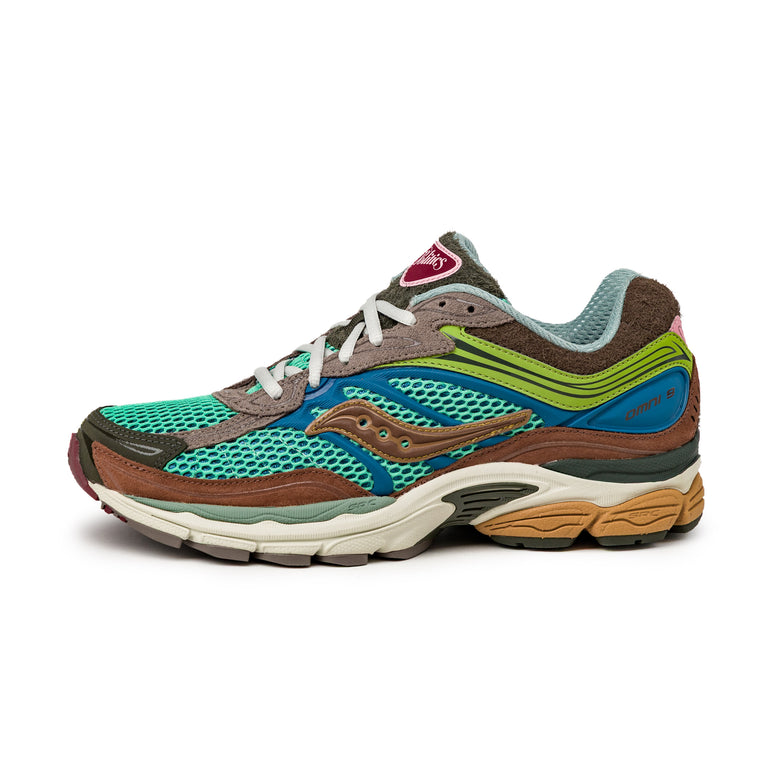 Saucony x Sneaker Politics Pro Grid Omni 9 - 35.5 / Blue / Brown - 1