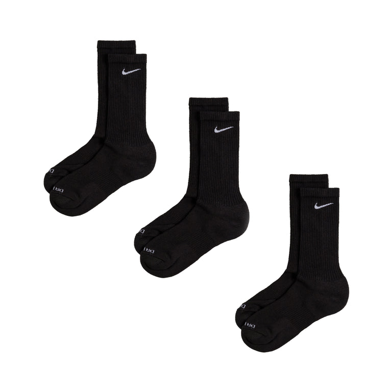 Nike	Everyday Cushioned Crew Socks 3 Pack - S / Black / White
