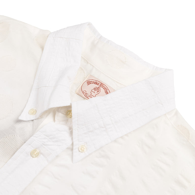 Brain Dead x Brooks Brothers Patchwork Oxford Button Up - L / White  / Multi - 2