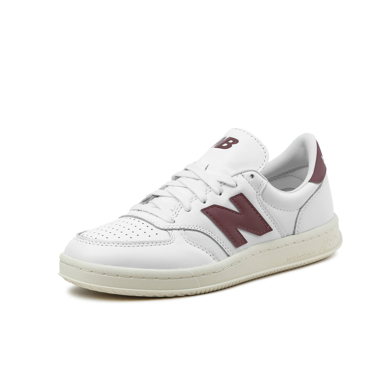 New Balance T500 - 46.5 / White/Washed Burgundy - 2