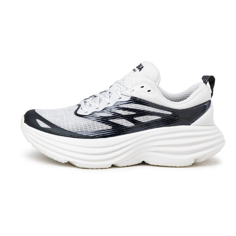 HOKA Bondi 8 TS Caged - 40 / Frost / Metallic Black
