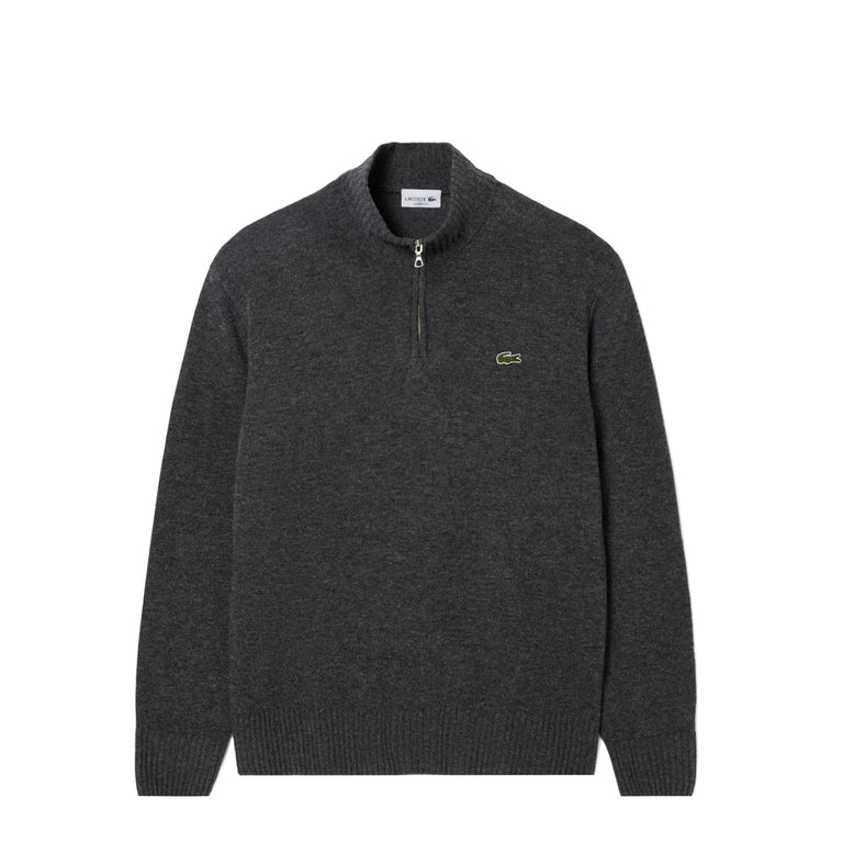 Lacoste High Collar Zip Sweater - XXL / Grey - 1