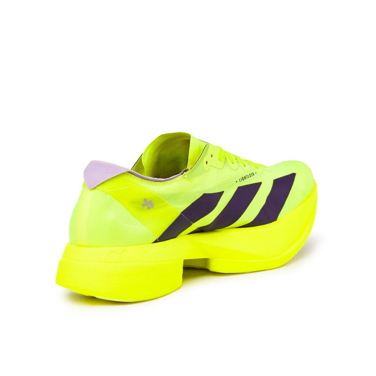 Adidas Adizero Adios Pro 4 - 40 / Solar Yellow / Aurora Plum / Powder Plum - 3