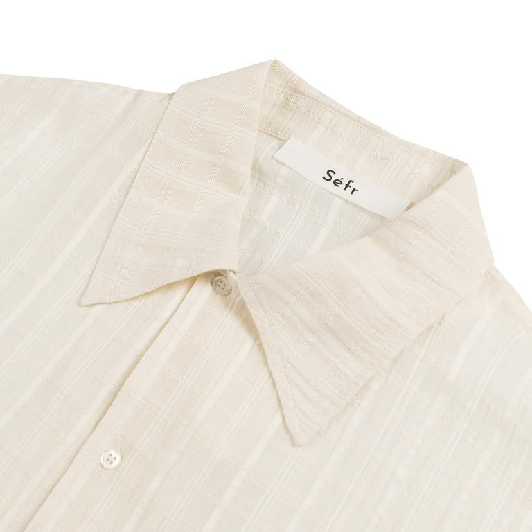 Sefr Ignacio Shirt - L / Cloud White Check - 3
