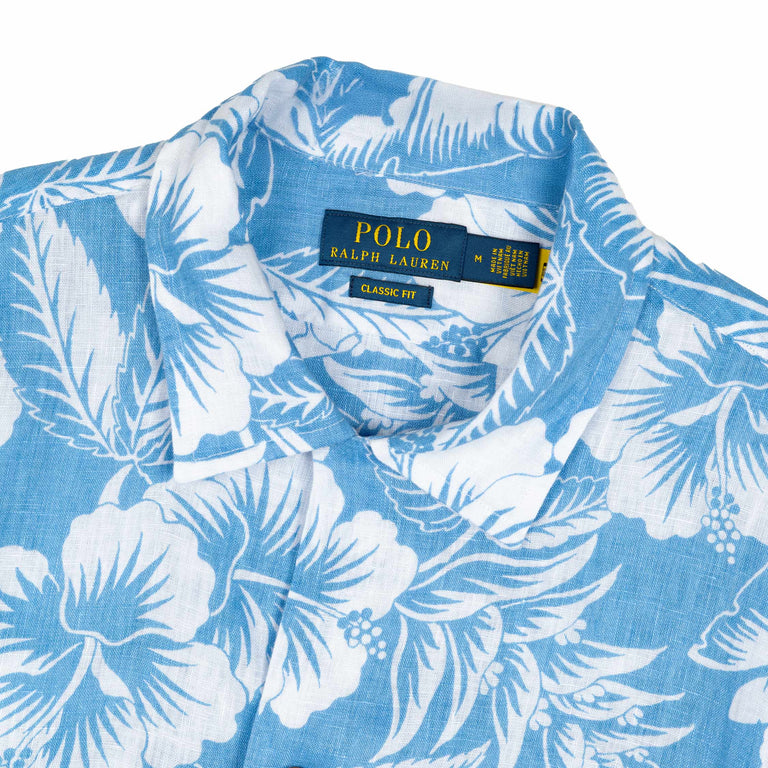Polo Ralph Lauren Tropical-Print Linen Shirt - XXL / Blue Sweetheart Floral - 4