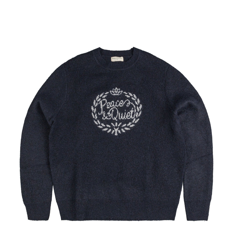 Museum of Peace & Quiet Wreath Mohair Sweater - S / Navy - 1