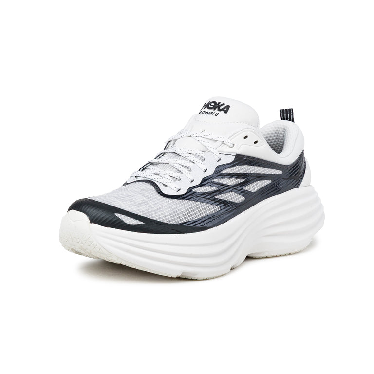HOKA Bondi 8 TS Caged - 40 / Frost / Metallic Black - 2