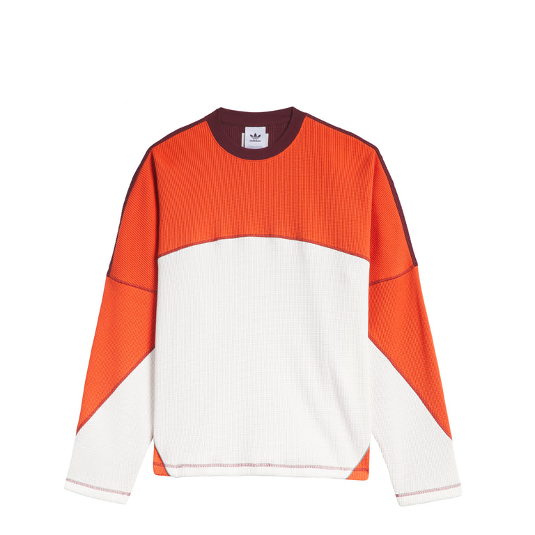Adidas La Cienega Long Sleeve Sports Tee - S / Off White / Preloved Red / Maroon - 1