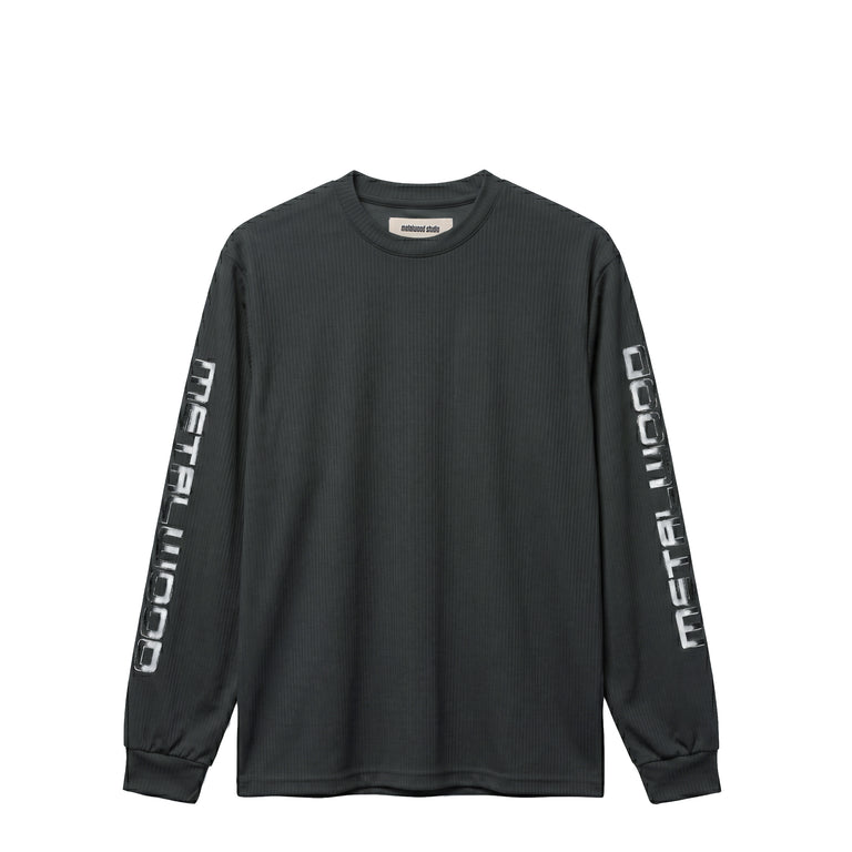 Metalwood Longsleeve Moto Crewneck Top - S / Black
