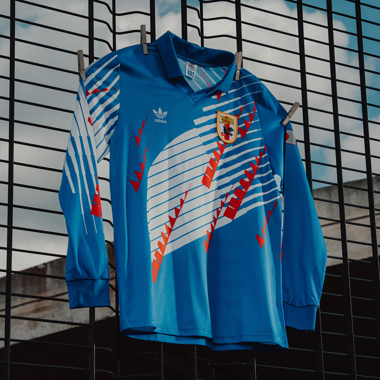 Adidas Japan Home Long Sleeve Jersey 1993 onfeet