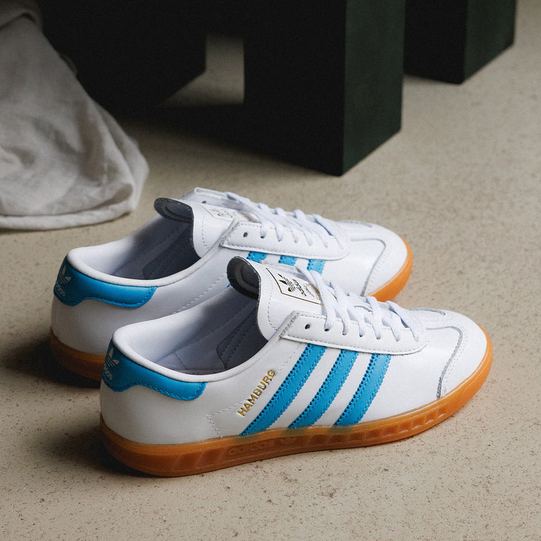 Adidas Hamburg W - 37 1/3 / Footwear White / Sky Rus / Gum 2 - 2