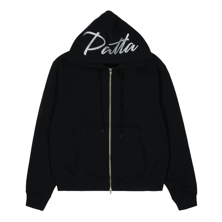 Patta Embro Classic Zip Up Hooded Sweater - L / Black
