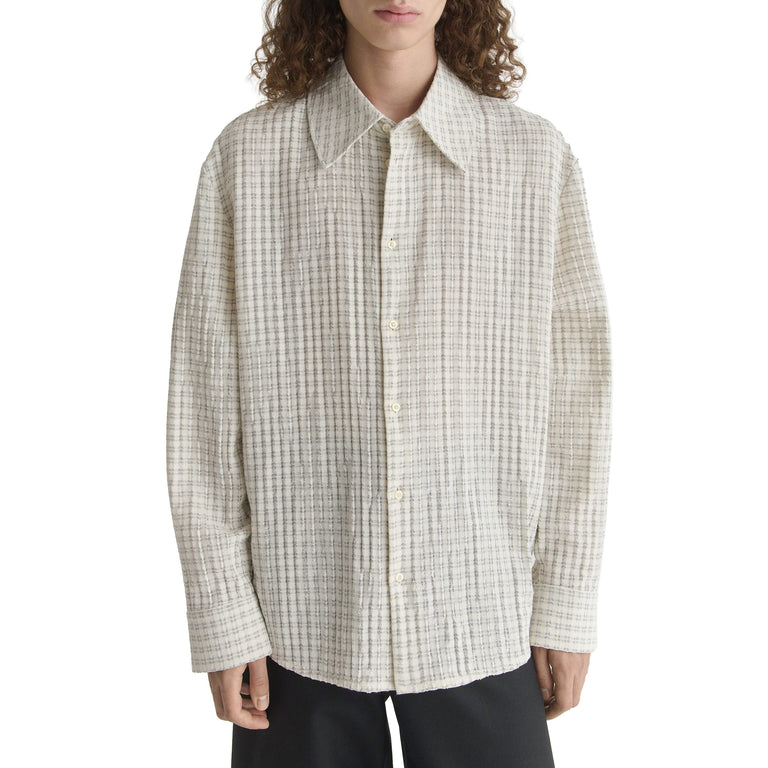 Sefr Wes Shirt - S / Subtle Beige Check - 4