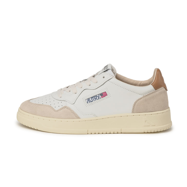 Autry Medalist *Leather / Suede* - 47 / White / Brown Sugar - 1