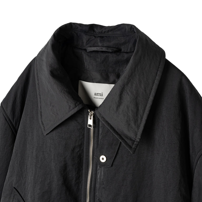 AMI Paris Padded Bomber Jacket - XL / Anthracite - 3