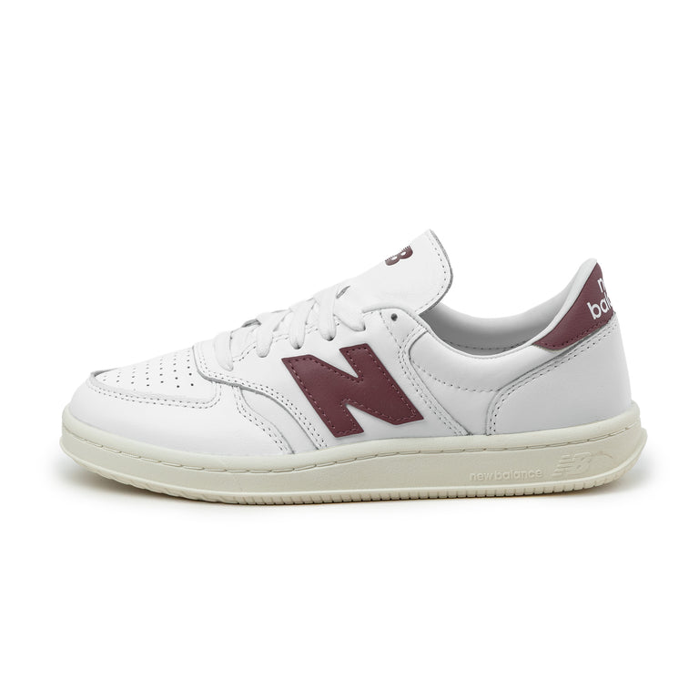 New Balance T500 - 46.5 / White/Washed Burgundy - 1