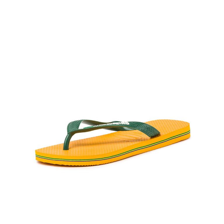 Havaianas Brasil Logo - 45-46 / Yellow / Green - 2