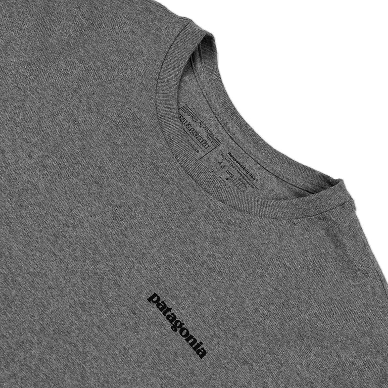 Patagonia L/S P-6 Logo Responsibili-Tee - M / Gravel Heather - 3