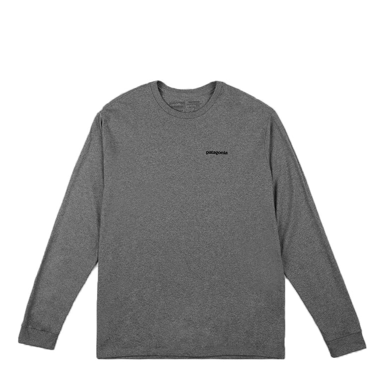 Patagonia L/S P-6 Logo Responsibili-Tee - M / Gravel Heather - 2